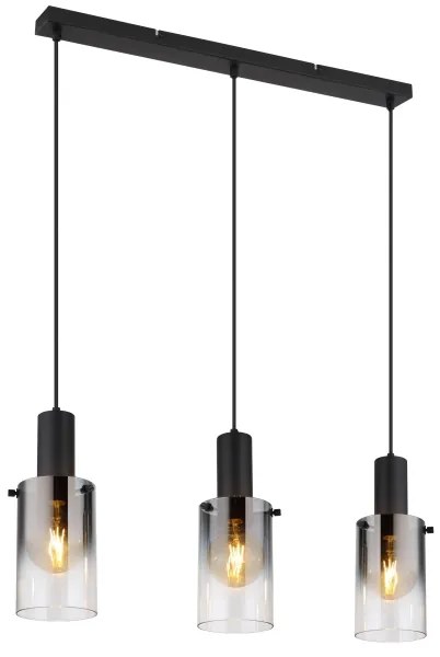 Globo 15907-3H - Luster na lanku FLORENTINA 3xE27/40W/230V čierna