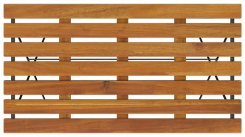 vidaXL Skladací bistro stolík 100x54x71 cm akáciový masív a oceľ-