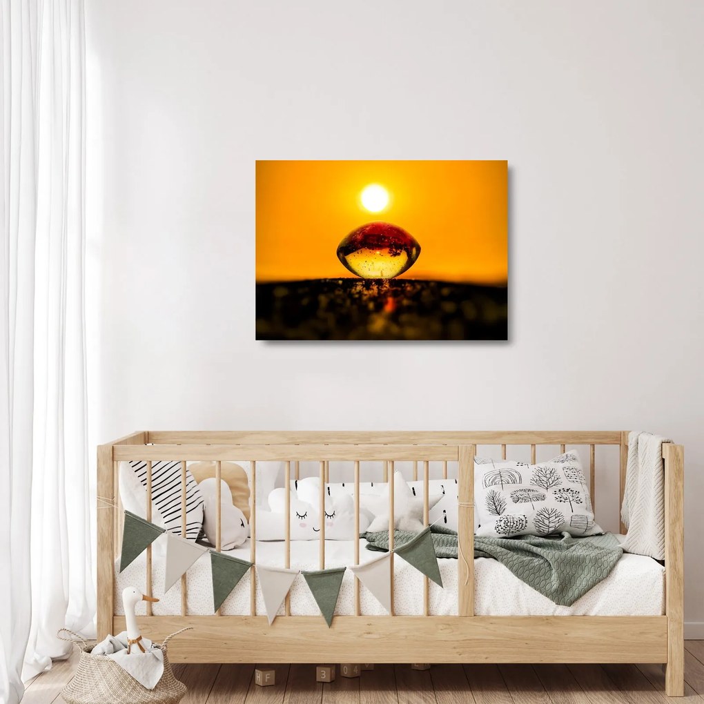 Sklenený obraz sklenené kvapky (70x50 cm)