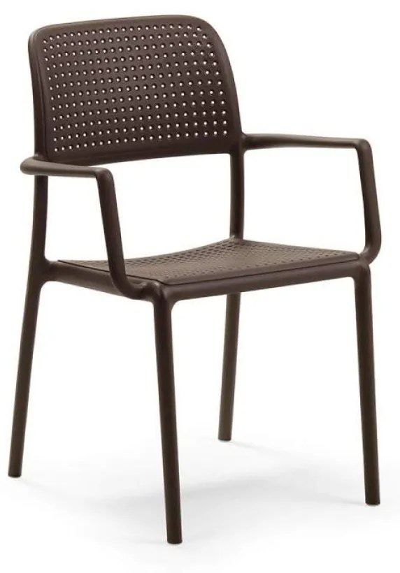 BORA ARMCHAIR záhradná stolička s podrúčkami bianco
