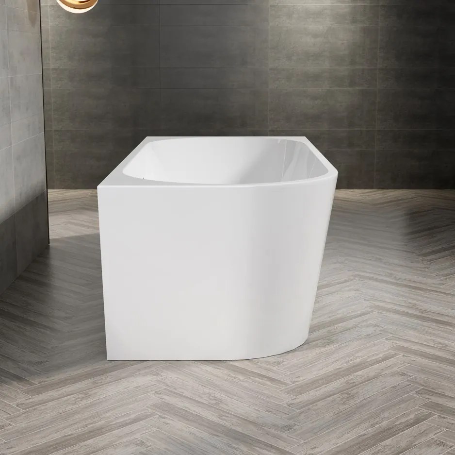 Erga Zara, rohová voľne stojaca vaňa 140x72 cm + odtoková zátka, pravá, biela lesklá, ERG-ZARA-140072R-WH-WH