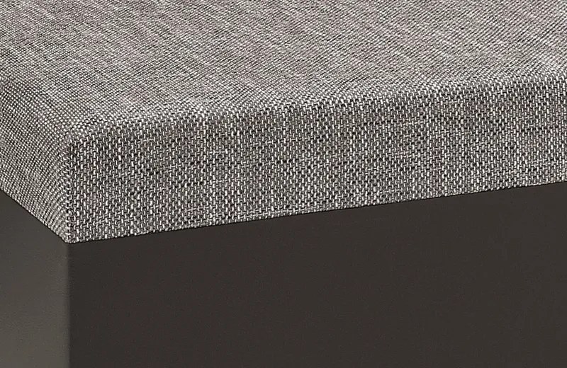 Sedacia súprava Rumba, tvar U, čierna ekokoža/melírová tkanina