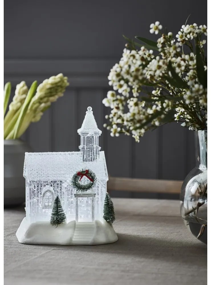 Biela vianočná svetelná dekorácia Chapelle – Markslöjd