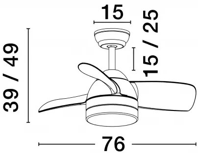 LED biele designové stropné svietidlo Nerina s diaľkovým ovládaním