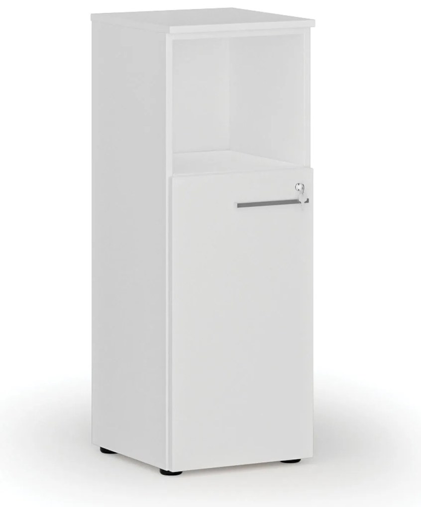 Kombinovaná kancelárska skriňa PRIMO WHITE, 400 x 420 x 1087 mm, biela