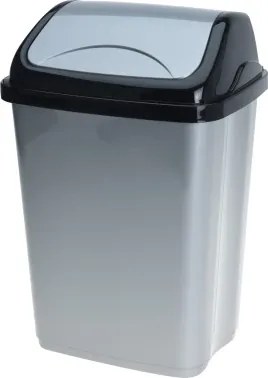 Odpadkový kôš 5 l, čierno-sivý%