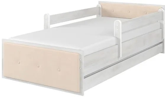 Raj posteli Detská čalúnená posteľ MAX XL " béžová " borovica nórska