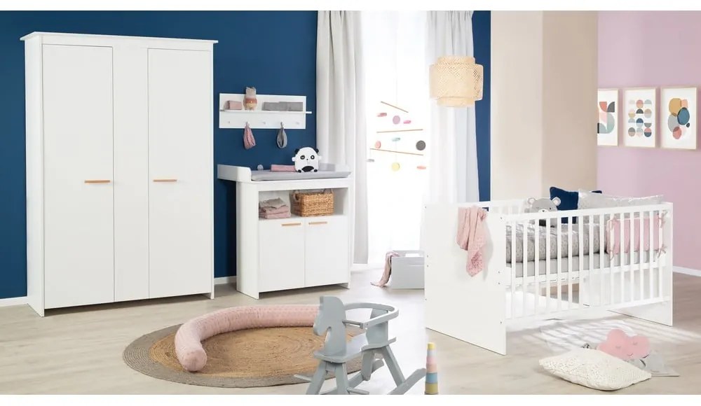 Biela detská šatníková skriňa 119x190x52 cm Anton – Roba