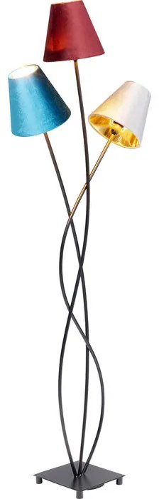 Kare Design Stojaca lampa Flexible Velvet Schwarz Tre