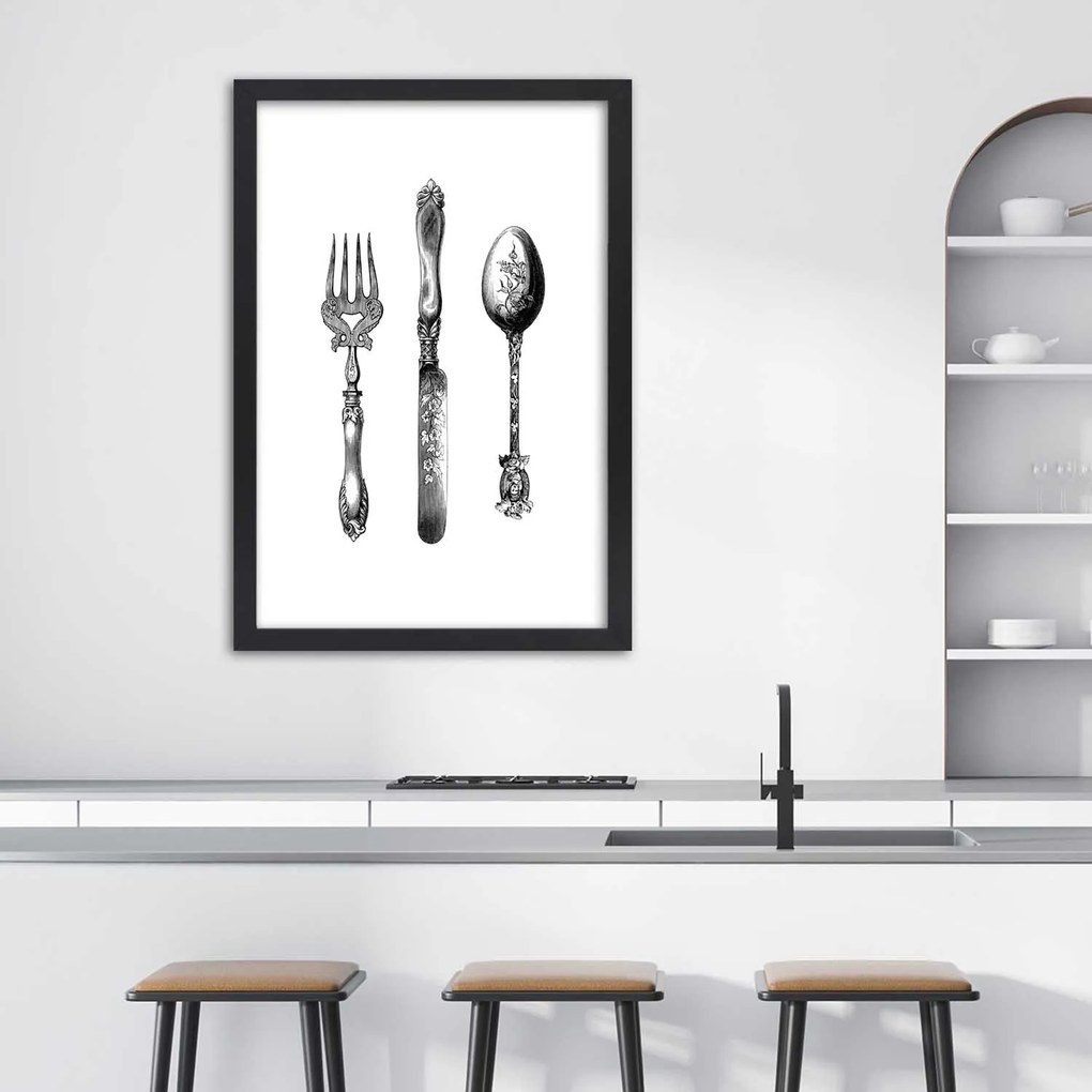 Gario Plagát Rustikálny príbor Farba rámu: Bez rámu, Rozmery: 40 x 60 cm