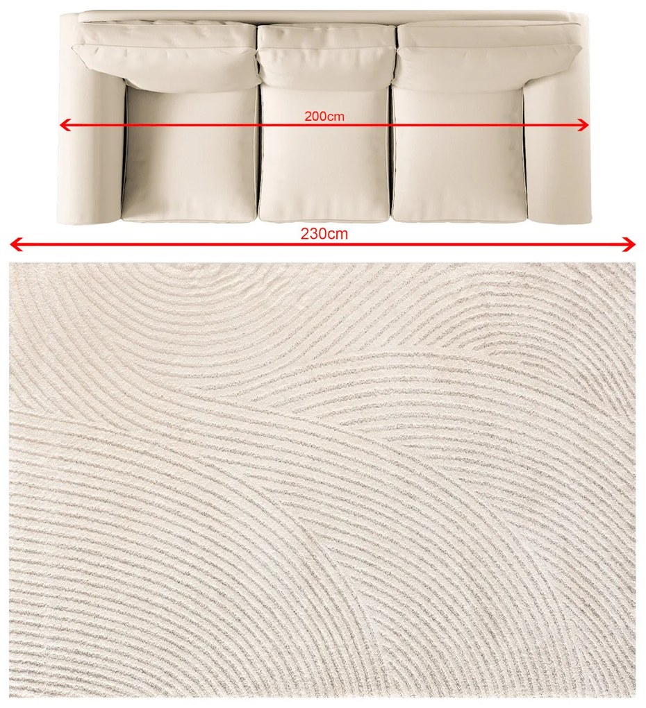Koberec Travero beige/cream 160x230 cm