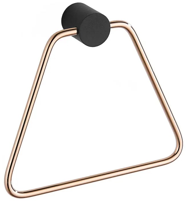 Mexen príslušenstvo, Aron držiak na uterák, čierna/ružová zlatá, 7088132-67