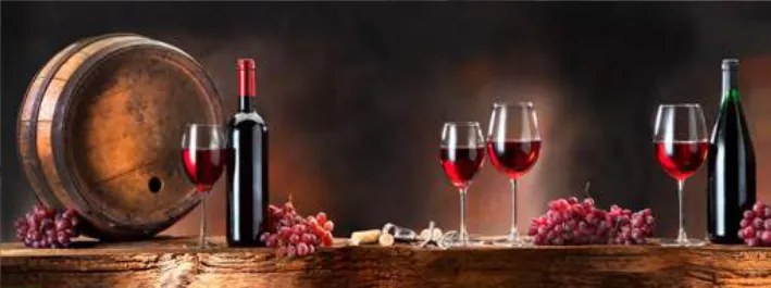 Obraz na skle Styler - Wine Glasses 80x30 cm