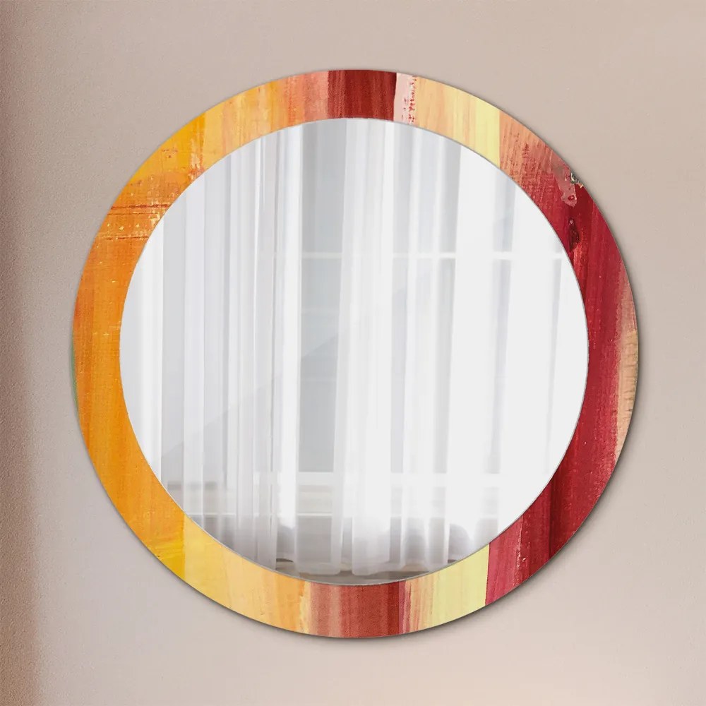 Okrúhle ozdobné zrkadlo Abstraktný obrázok fi 80 cm