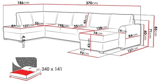 Sedacia súprava Astoris Large (P) (ekokoža soft 011 + majorka 03). Vlastná spoľahlivá doprava až k Vám domov. 1053541