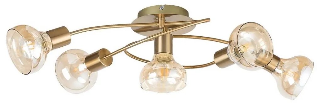 Rabalux 5552 - Prisadený luster HOLLY 5xE14/40W/230V zlatá
