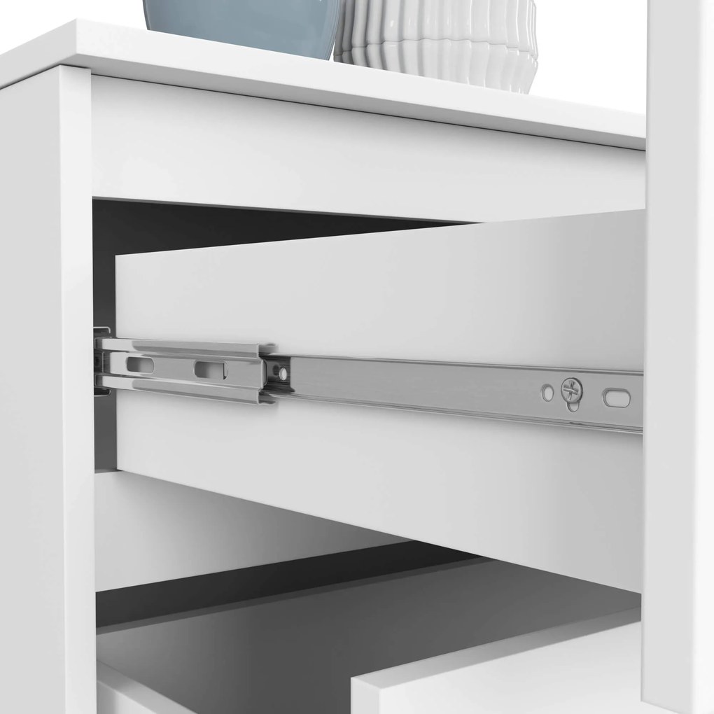 KOMODA Kuba 160 cm - 4 zásuvky - biela