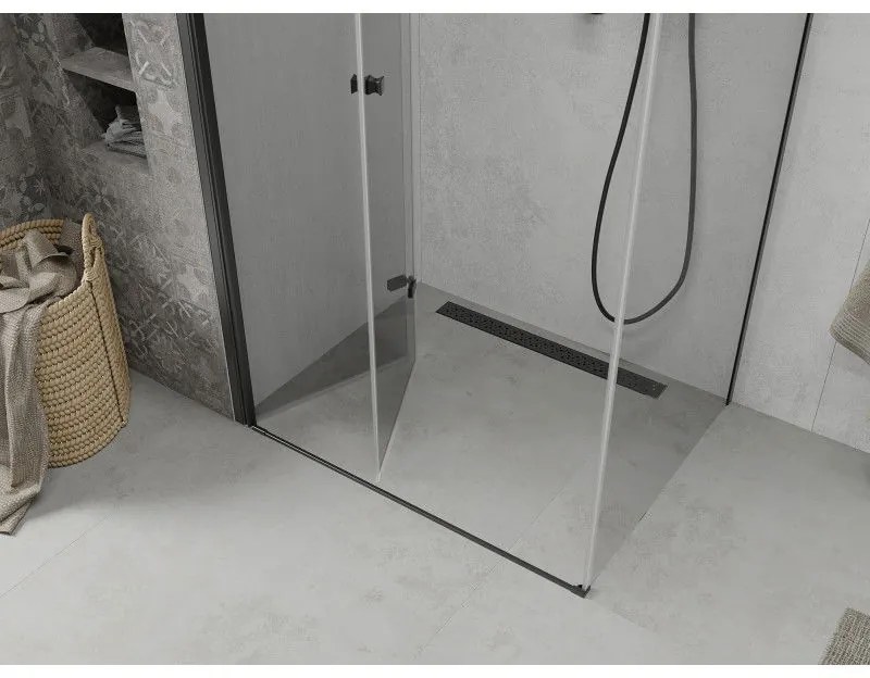 Mexen Lima sprchovací kút 120x70 cm, priehľadná, čierna, 856-120-070-70-00