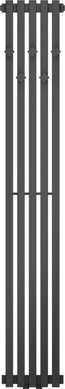 Mexen, Mexen Flux dekoratívny kúpeľňový radiátor 1500 x 240 mm, 450 W, antracit - W127-1500-240-00-66