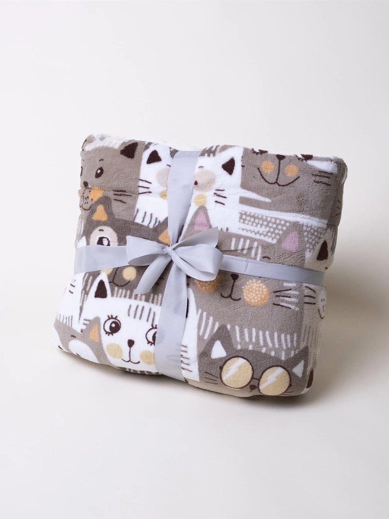 Baránková deka mikroplyš Exclusive 150 × 200 cm – Mačacia invázia