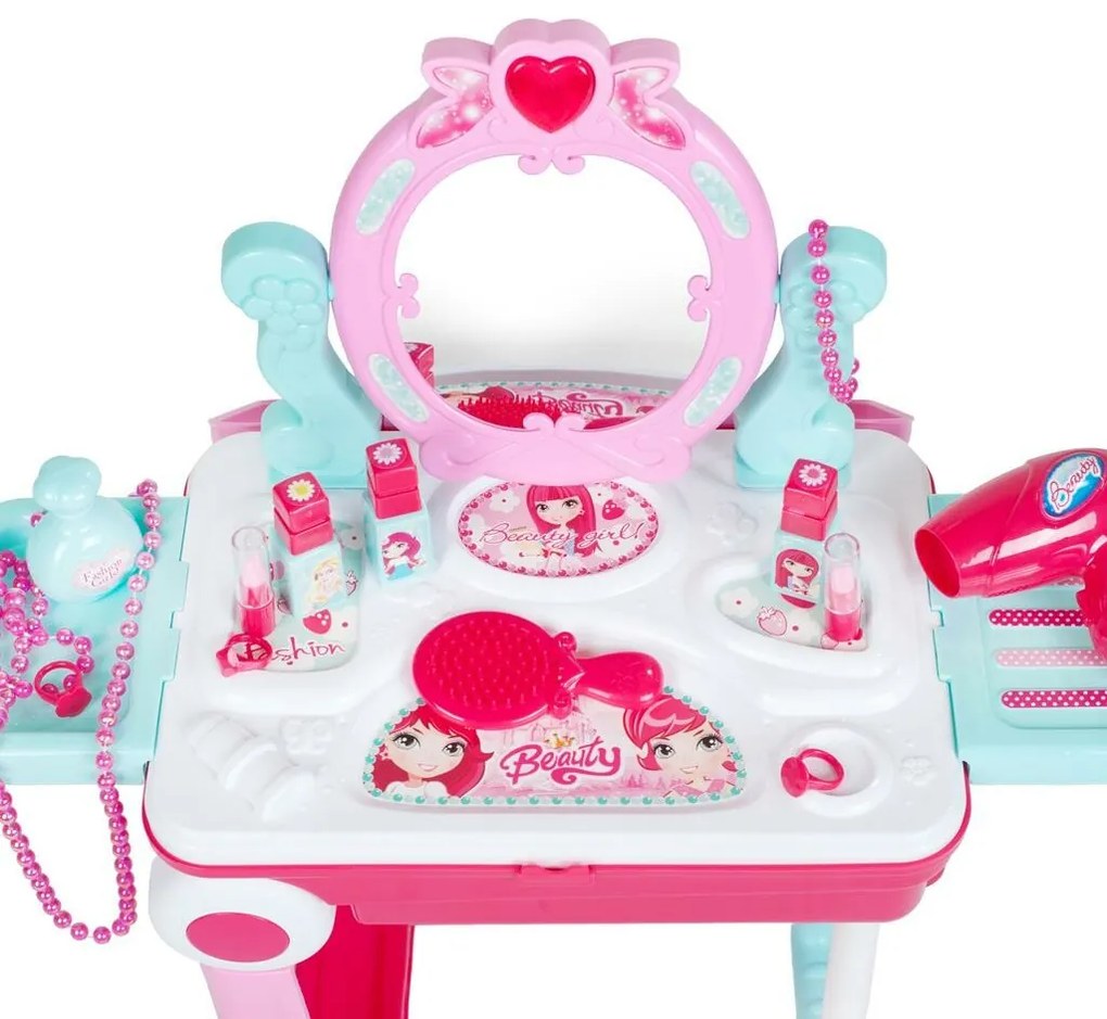 Detský toaletný stolík Baby Mix v kufríku 2v1, 60x 53 x 24,5 cm