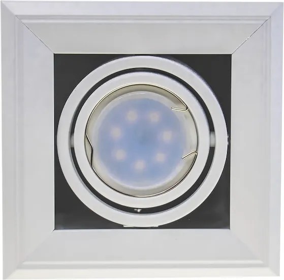 Podhľadové svietidlo Blocco, 1x biele kovové tienidlo, (možnosť polohovania), w