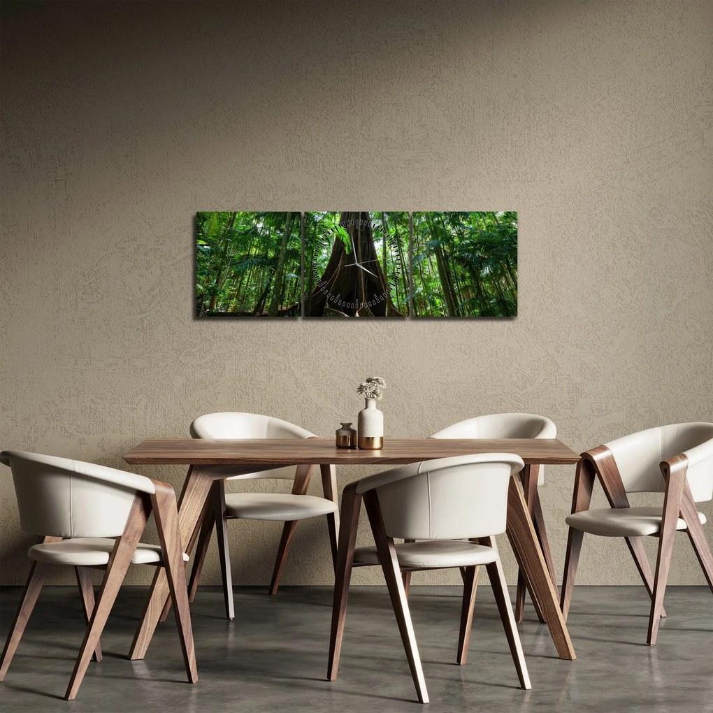 Obraz - Korene stromu (s hodinami) (90x30 cm)