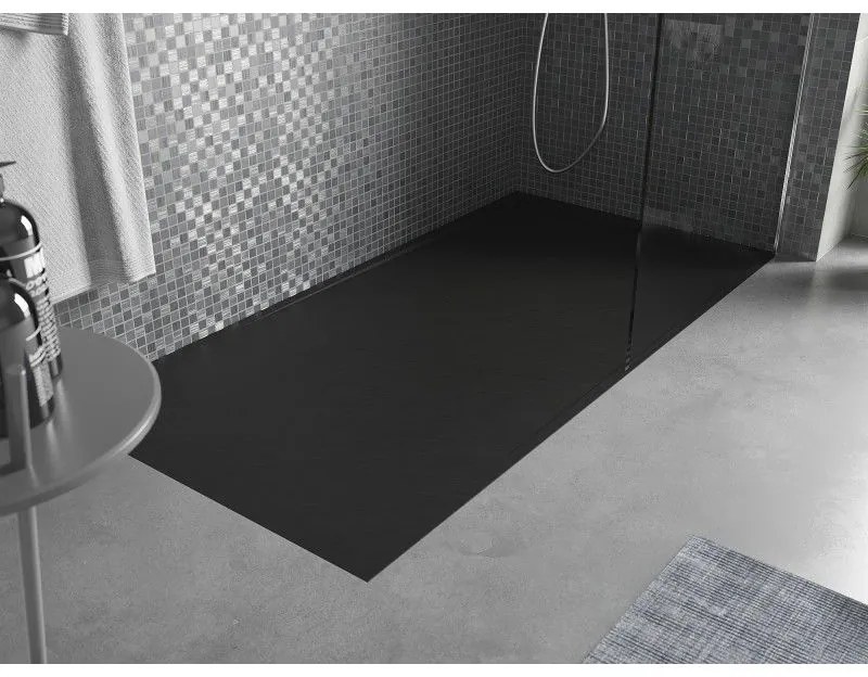 Mexen Amon, SMC obdĺžniková sprchová vanička 180 x 90 cm, čierna, 4F709018
