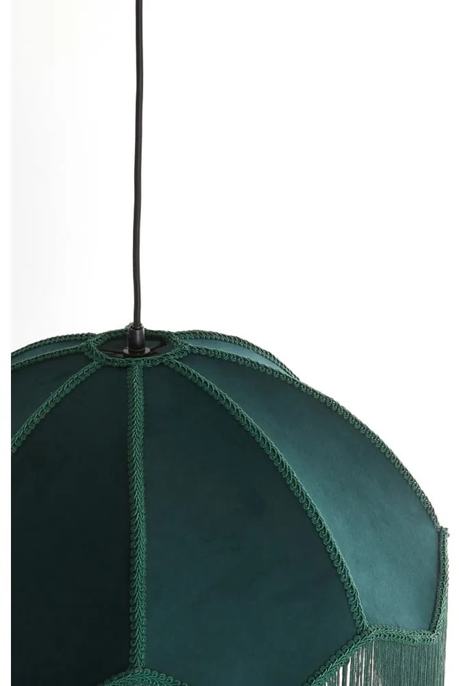 Závesné svietidlo v petrolejovej farbe s textilným tienidlom ø 50 cm Malacia – Light &amp; Living