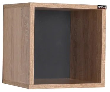 Nástenná polica 33x33 cm hnedá