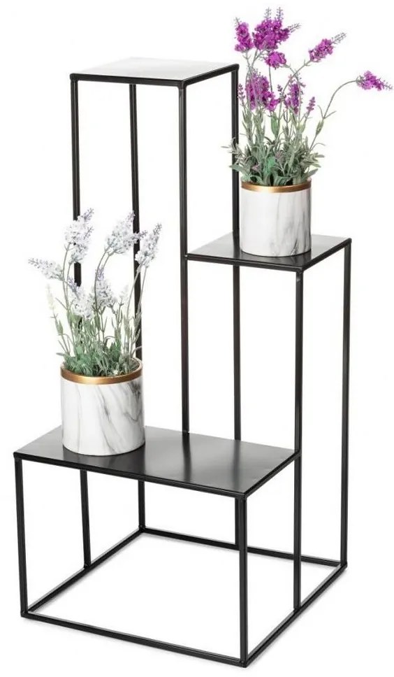 Stojan na kvety KASKADA 85x40 cm čierna