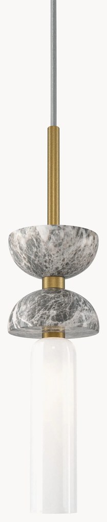 Malé závesné svietidlo z mramoru a kovu Kyoto