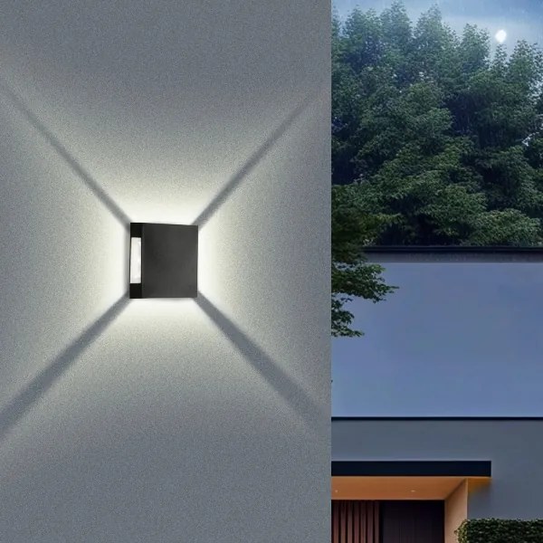 Brilagi - LED vonkajšie nástenné svietidlo QUADRAY LED/4W/230V čierne IP65