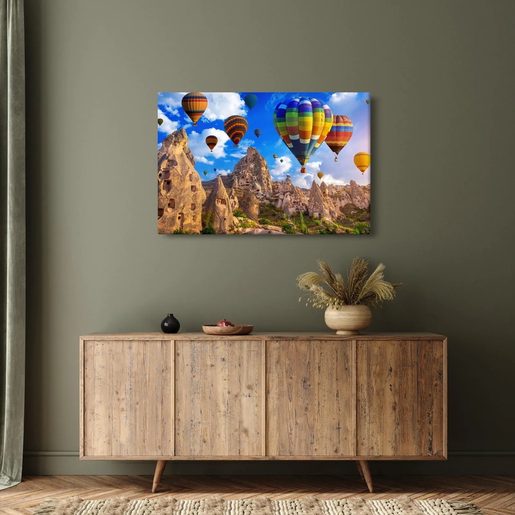 Obraz - Teplovzdušné balóny, Cappadocia, Turkey. (90x60 cm)