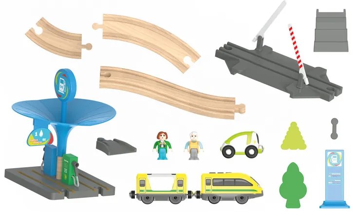 Playtive Drevená železnica – čerpacia stanica (100356367)