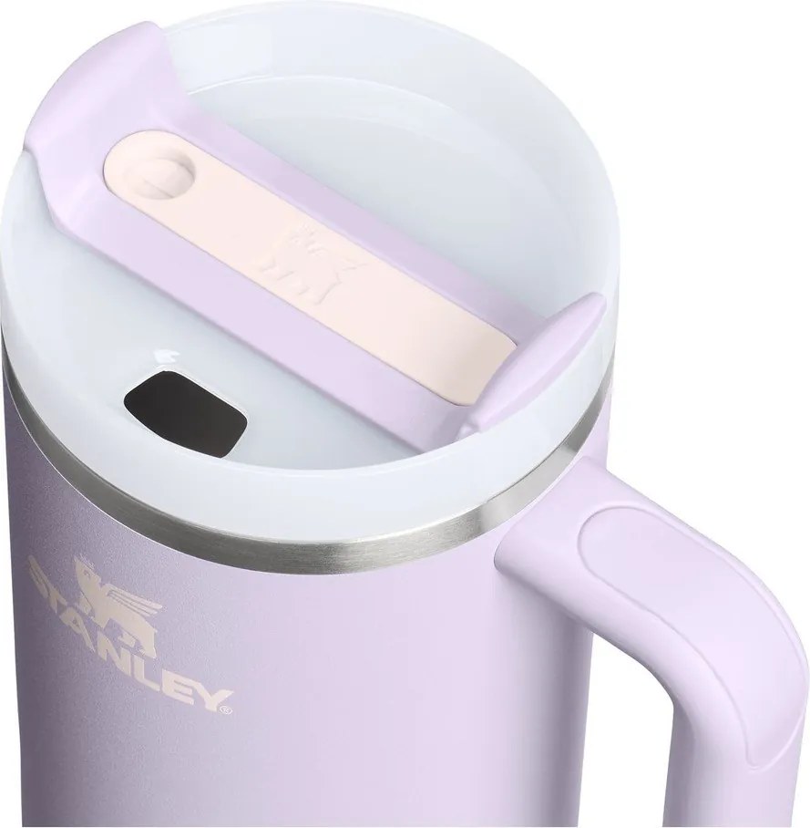 Termoska so slamkou z nehrdzavejúcej ocele v levanduľovej farbe 1,18 l Quencher H2.O FlowState™ Tumbler Purple Dust – Stanley