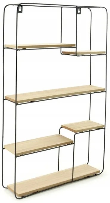 Tutumi Tutumi, kovová nástenná polica 70x40x10cm SG1810-03, čierna, HOM-04546