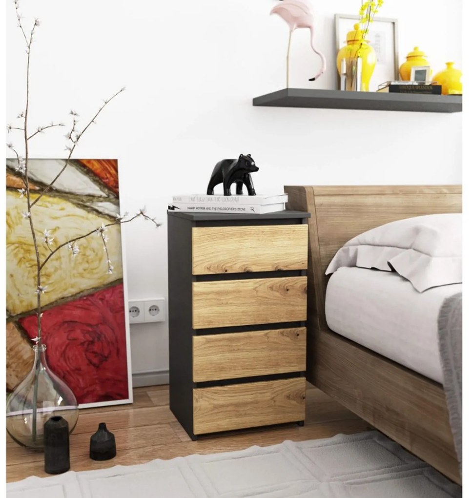 Komoda CL4 - grafit/dub artisan