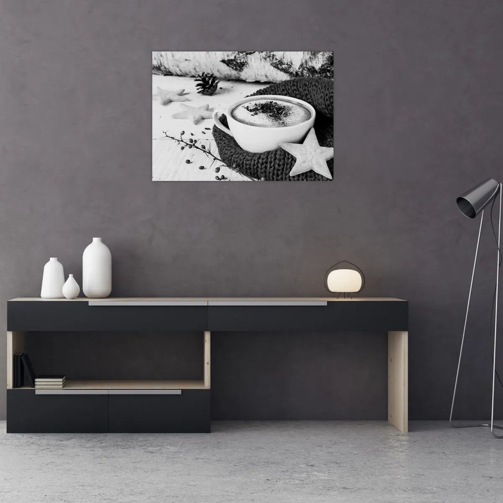 Obraz - Zimné cappuccino (70x50 cm)
