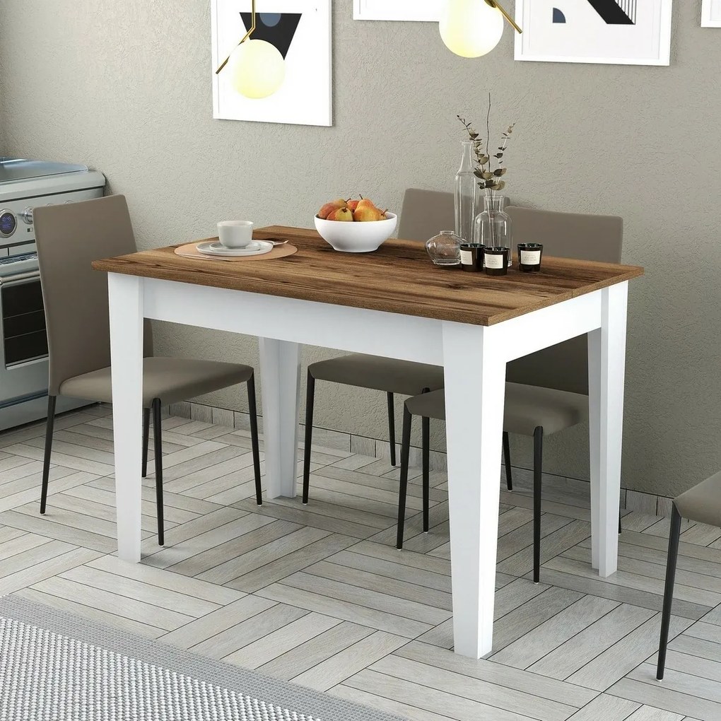 Jedálenský stôl Kiev White and Walnut