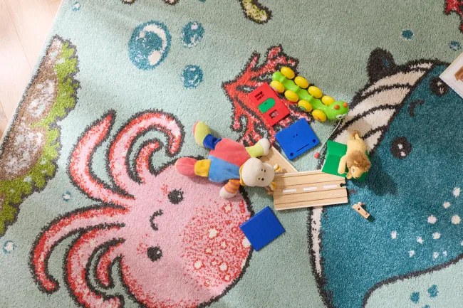 Detský koberec Funky Top Aquario mätový