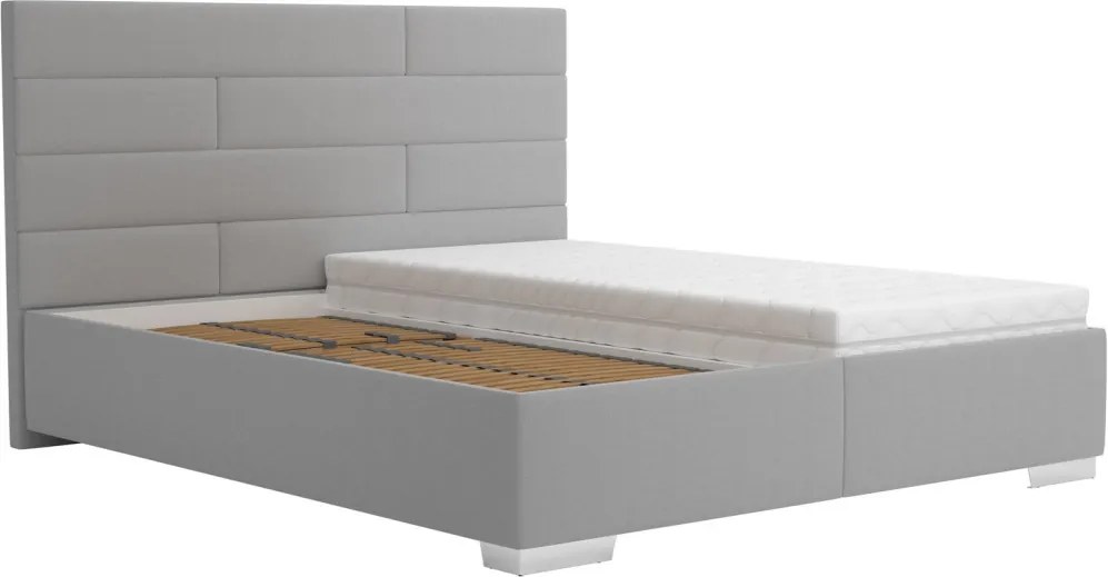 Posteľ Windy 180x200 cm, svetlo šedá tkanina