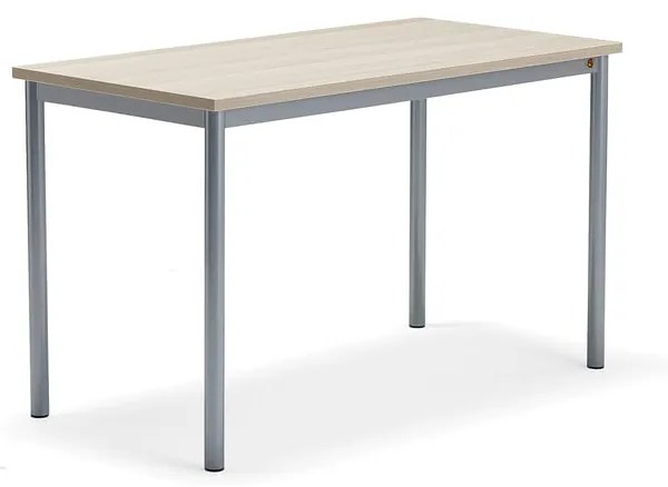 Stôl BORÅS PLUS, 1200x600x720 mm, laminát - jaseň, strieborná
