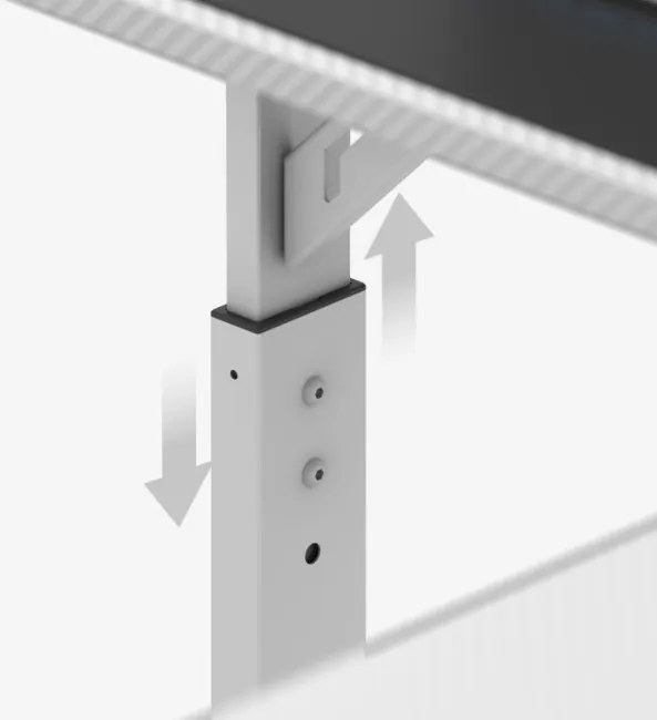 Herný rohový stôl Hero 7.3 biely