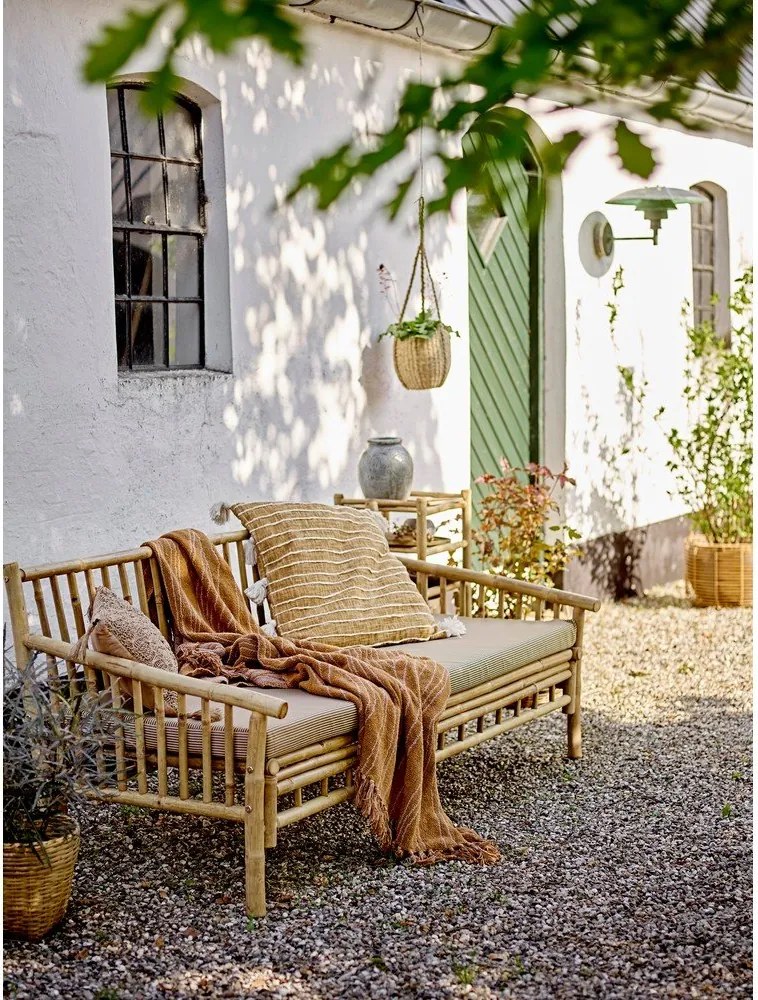 Bambusová záhradná pohovka v béžovo-prírodnej farbe Sole – Bloomingville