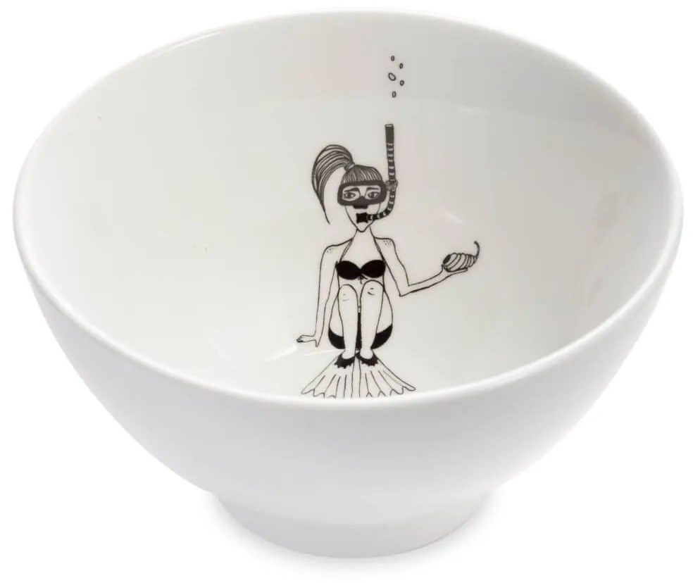 helen b Porcelánová miska Snorkling girl 500 ml