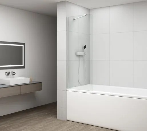 Polysan Fisa vaňová zástena , len sklo, 150x80 cm FS1082