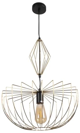 Luster na lanku JASMINA 1xE27/20W/230V pr. 40 cm zlatá
