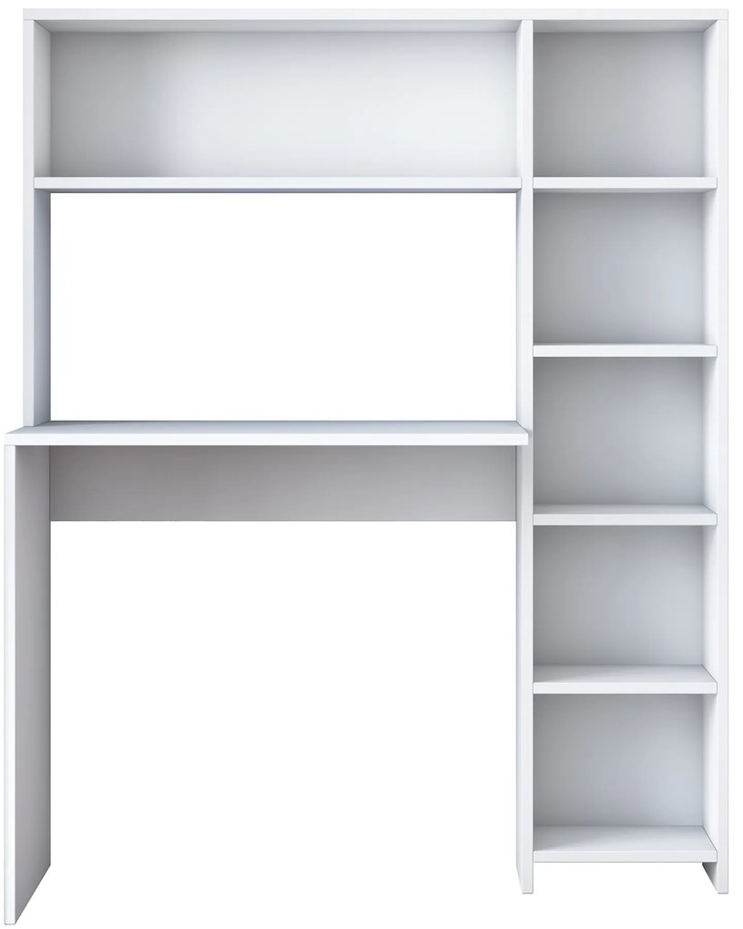 Psací stůl s regálem Hapos 113 cm bílý