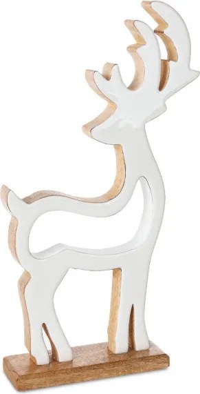 Vianočná dekorácia FIG 132 hnedá / biela (2 ks)